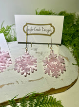 Light Pink Pearl Snowflake Earrings