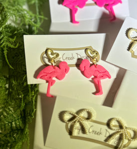 Posh Pink Flamingo Earrings